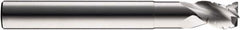 SGS - 1/2" Diam, Coarse Pitch, 5/8" LOC, 3 Flute Solid Carbide 0.03" Corner Radius Roughing End Mill - Uncoated, 4" OAL, 1/2" Shank Diam, Single End, Extended Reach, Centercutting, 38° Helix - Americas Industrial Supply