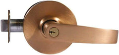 Sargent - Entry Lever Lockset - 2-3/4" Back Set, Steel, Satin Bronze Finish - Americas Industrial Supply