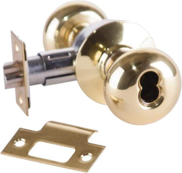 Arrow Lock - Entrance Lever Lockset - 2-3/4" Back Set, Steel, Bright Brass Finish - Americas Industrial Supply