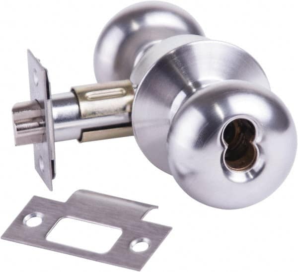 Arrow Lock - Entrance Lever Lockset - 2-3/4" Back Set, Steel, Brushed Chrome Finish - Americas Industrial Supply