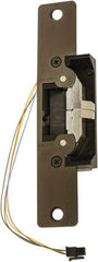 Adams Rite - 4.88" Long x 1-1/4" Wide, Dark Bronze Anodized Aluminum Finish, Electric Door Strike - 24 Volt, VDC Power, Zinc Alloy - Americas Industrial Supply