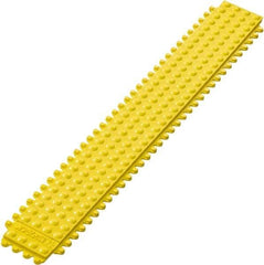 Notrax - 3' Long x 3" Wide x 5/8" Thick, Anti-Fatigue Modular Matting Tiles - Male, 4 Interlocking Sides, Yellow, For Dry Areas, Series 469 - Americas Industrial Supply