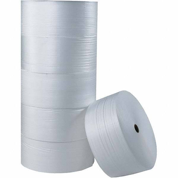 Made in USA - 250' Long x 12" Wide x 1/4" Thick, Foam Roll - White - Americas Industrial Supply