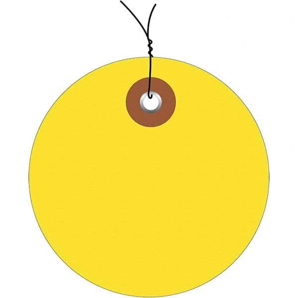 Made in USA - Safety & Facility Blank Tag - Yellow Vinyl - Americas Industrial Supply