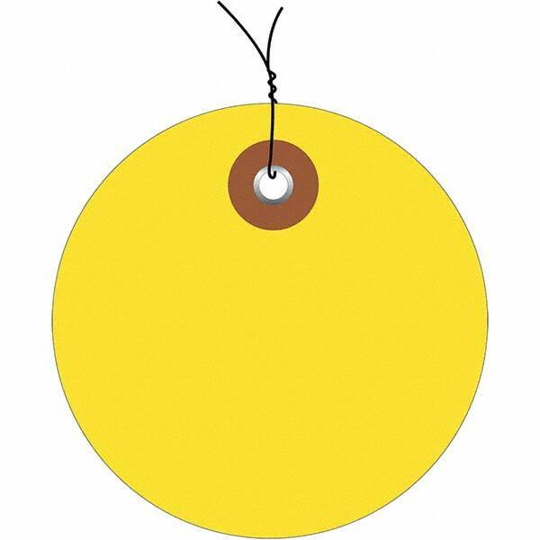 Made in USA - Safety & Facility Blank Tag - Yellow Vinyl - Americas Industrial Supply
