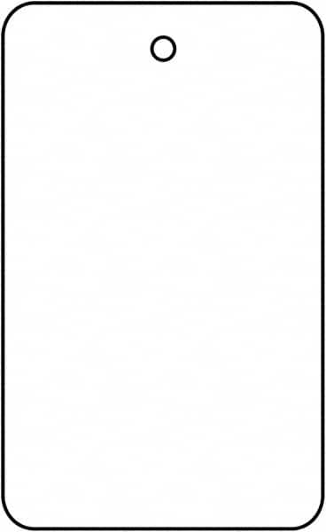 Made in USA - 1-3/4" High x 2-7/8" Long, Safety & Facility Blank Tag - White Cardstock - Americas Industrial Supply