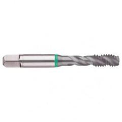 3/4-10 2B 4-Flute Cobalt Green Ring Semi-Bottoming 40 degree Spiral Flute Tap-TiCN - Americas Industrial Supply