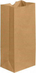 Made in USA - Kraft Grocery Bag - 5-1/4 x 3-7/16 x 10-15/16, Kraft - Americas Industrial Supply