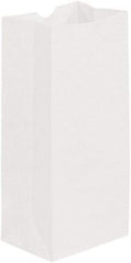 Made in USA - Kraft Grocery Bag - 5 x 3-1/4 x 9-3/4, White - Americas Industrial Supply