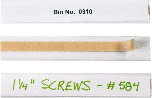 Made in USA - 1" Long x 6" Wide, Self Adhesive Back, Label Holder - Clear - Americas Industrial Supply