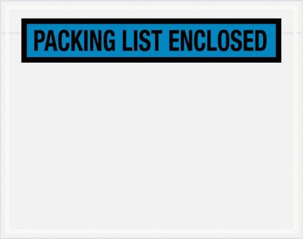 Value Collection - 1,000 Piece, 7" Long x 5-1/2" Wide, Packing List Envelope - Packing List Enclosed, Blue - Americas Industrial Supply
