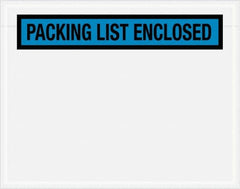 Value Collection - 1,000 Piece, 7" Long x 5-1/2" Wide, Packing List Envelope - Packing List Enclosed, Blue - Americas Industrial Supply