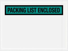 Value Collection - 1,000 Piece, 4-1/2" Long x 6" Wide, Packing List Envelope - Packing List Enclosed, Green - Americas Industrial Supply