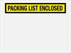 Value Collection - 1,000 Piece, 4-1/2" Long x 6" Wide, Packing List Envelope - Packing List Enclosed, Yellow - Americas Industrial Supply