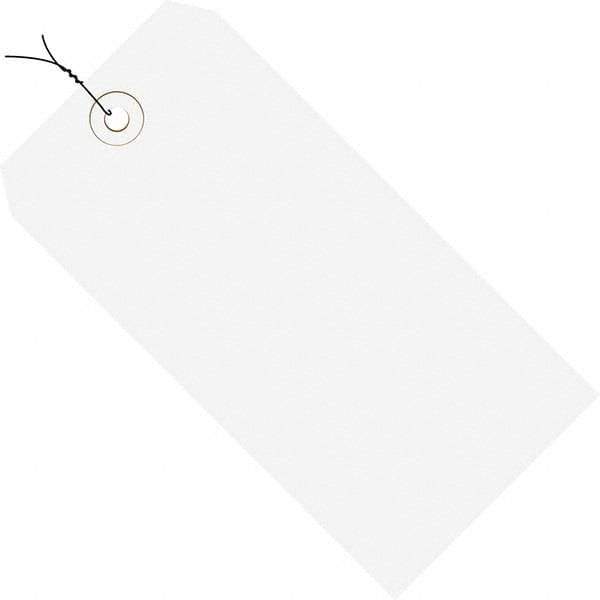 Made in USA - 3-3/4" High x 1-7/8" Long, Safety & Facility Blank Tag - White Cardstock - Americas Industrial Supply