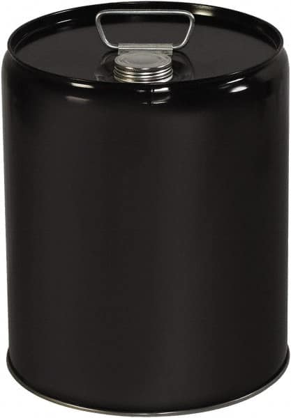 Made in USA - 5 Gal Gray Cylinder Metal Pail - 13-3/8" High - Americas Industrial Supply