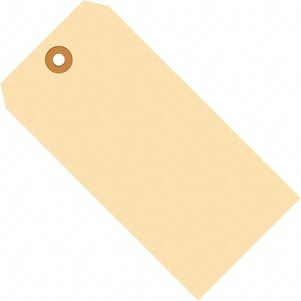 Made in USA - 8" High x 4" Long, Safety & Facility Blank Tag - Manila Cardstock - Americas Industrial Supply