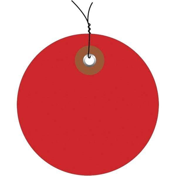 Made in USA - Safety & Facility Blank Tag - Red Vinyl - Americas Industrial Supply