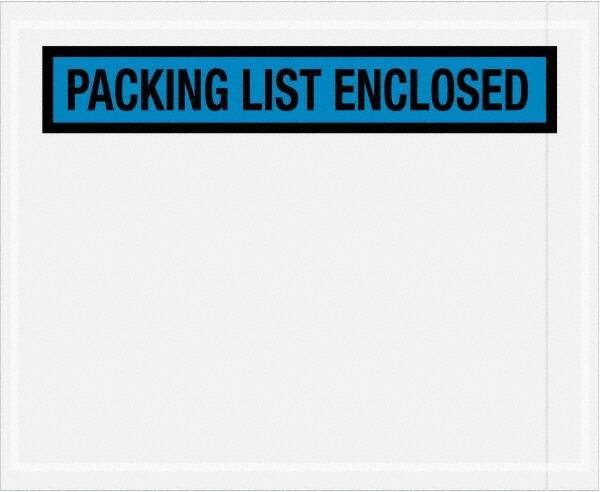 Value Collection - 1,000 Piece, 4-1/2" Long x 5-1/2" Wide, Packing List Envelope - Packing List Enclosed, Blue - Americas Industrial Supply