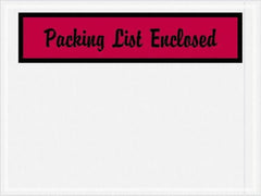 Value Collection - 1,000 Piece, 4-1/2" Long x 6" Wide, Packing List Envelope - Packing List Enclosed, Red - Americas Industrial Supply