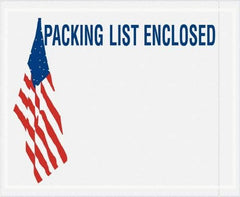 Value Collection - 1,000 Piece, 4-1/2" Long x 5-1/2" Wide, Packing List Envelope - Packing List Enclosed, Red, White & Blue - Americas Industrial Supply