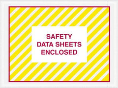 Value Collection - 1,000 Piece, 4-1/2" Long x 6" Wide, Packing List Envelope - Material Safety Data Sheets Enclosed, Printed & Clear - Americas Industrial Supply