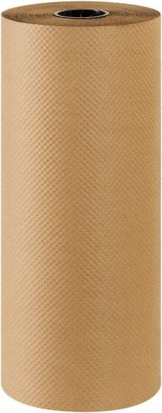 Made in USA - 300' Long x 24" Wide Roll of Indented Kraft Paper - 60 Lb Paper Weight - Americas Industrial Supply