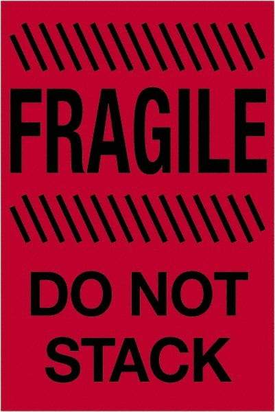 Tape Logic - 6" Long, Fluorescent Red Paper Shipping Label - For Multi-Use - Americas Industrial Supply