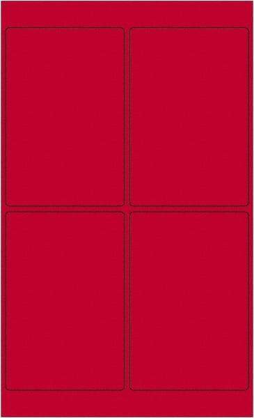 Tape Logic - 6" Long, Fluorescent Red Paper Laser Label - For Laser Printers - Americas Industrial Supply