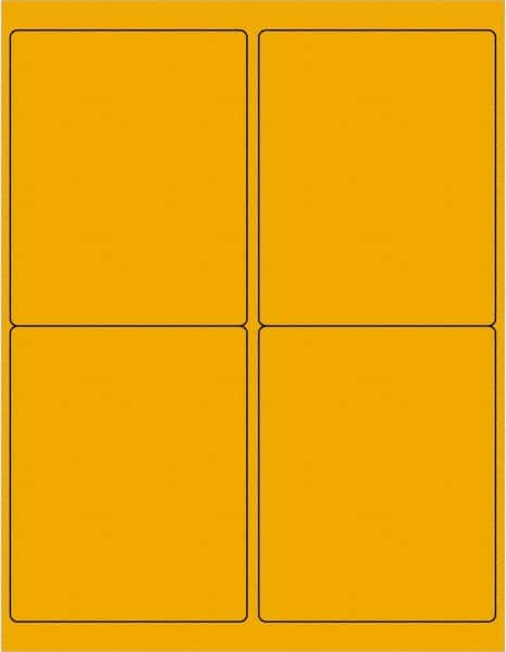 Tape Logic - 5" Long, Fluorescent Orange Paper Laser Label - For Laser Printers - Americas Industrial Supply