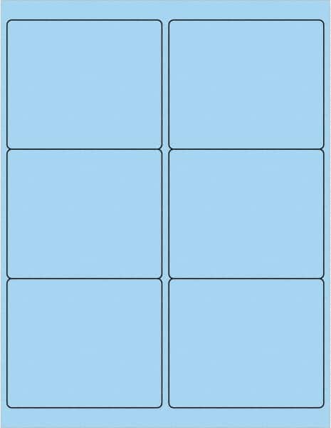 Tape Logic - 4" Long, Pastel Blue Paper Laser Label - For Laser Printers - Americas Industrial Supply