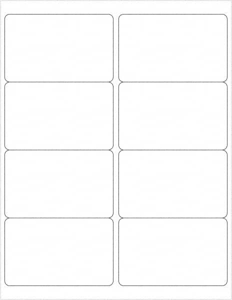 Tape Logic - 4" Long, White Paper Laser Label - For Laser Printers - Americas Industrial Supply