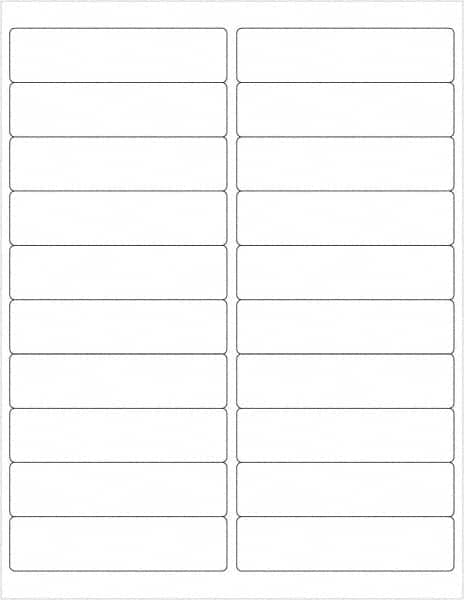 Tape Logic - 4" Long, White Paper Laser Label - For Laser Printers - Americas Industrial Supply