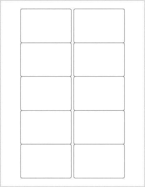 Tape Logic - 3" Long, White Paper Laser Label - For Laser Printers - Americas Industrial Supply