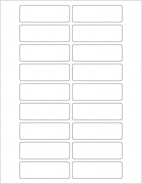 Tape Logic - 3" Long, White Paper Laser Label - For Laser Printers - Americas Industrial Supply
