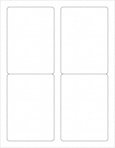 Tape Logic - 5" Long, Gloss White Paper Laser Label - For Laser Printers - Americas Industrial Supply