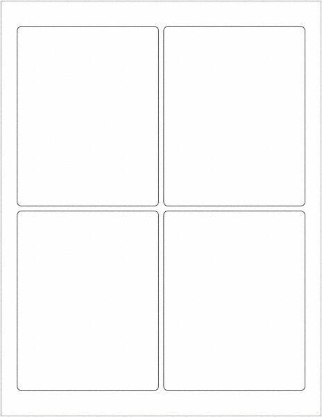 Tape Logic - 4-3/4" Long, White Paper Laser Label - For Laser Printers - Americas Industrial Supply