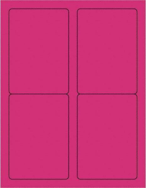 Tape Logic - 5" Long, Fluorescent Pink Paper Laser Label - For Laser Printers - Americas Industrial Supply
