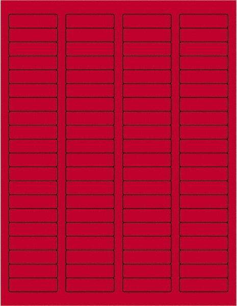 Tape Logic - 1-3/4" Long, Fluorescent Red Paper Laser Label - For Laser Printers - Americas Industrial Supply