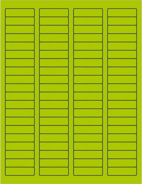 Tape Logic - 1-3/4" Long, Fluorescent Green Paper Laser Label - For Laser Printers - Americas Industrial Supply