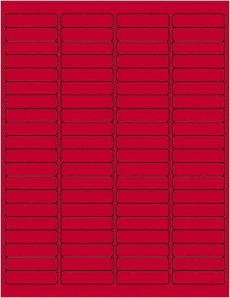Tape Logic - 1-15/16" Long, Fluorescent Red Paper Laser Label - For Laser Printers - Americas Industrial Supply