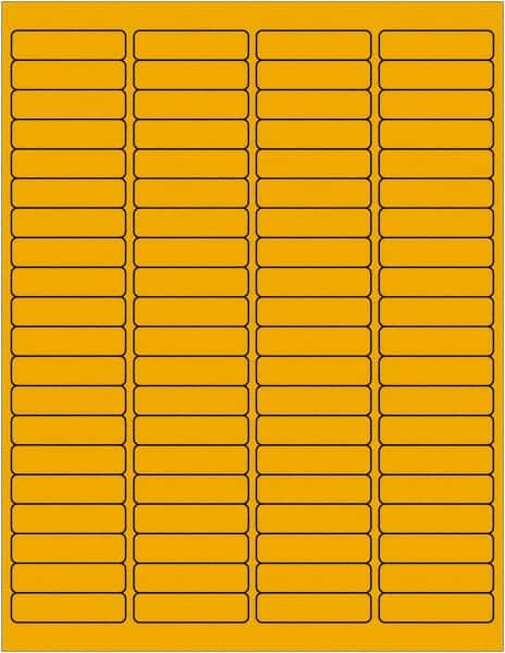 Tape Logic - 1-15/16" Long, Fluorescent Orange Paper Laser Label - For Laser Printers - Americas Industrial Supply