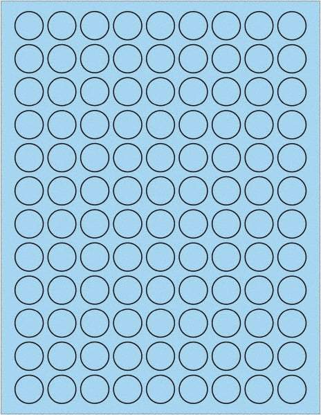 Tape Logic - 3/4" Long, Pastel Blue Paper Laser Label - For Laser Printers - Americas Industrial Supply