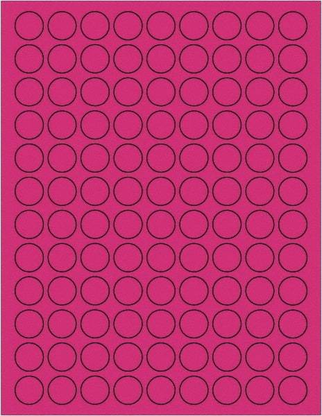Tape Logic - 3/4" Long, Fluorescent Pink Paper Laser Label - For Laser Printers - Americas Industrial Supply