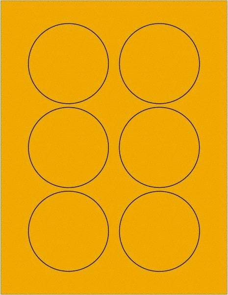 Tape Logic - 3" Long, Fluorescent Orange Paper Laser Label - For Laser Printers - Americas Industrial Supply