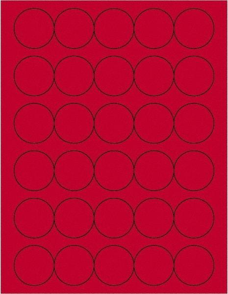 Tape Logic - 1-1/2" Long, Fluorescent Red Paper Laser Label - For Laser Printers - Americas Industrial Supply