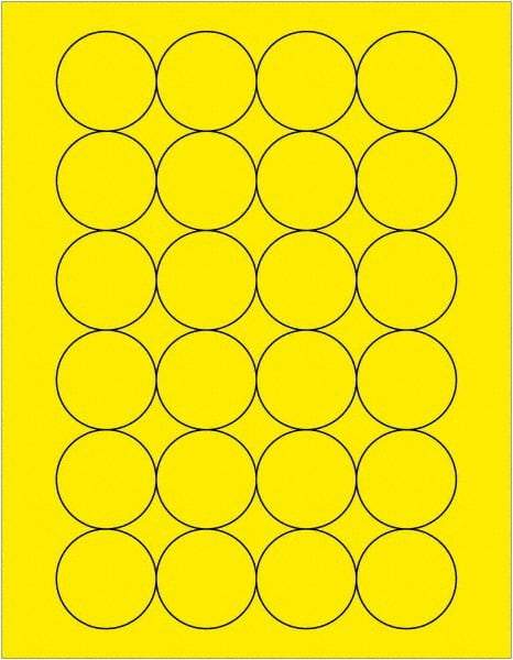 Tape Logic - 1.6" Wide x 1-21/32" Long, Fluorescent Yellow Paper Laser Label - For Laser Printers - Americas Industrial Supply