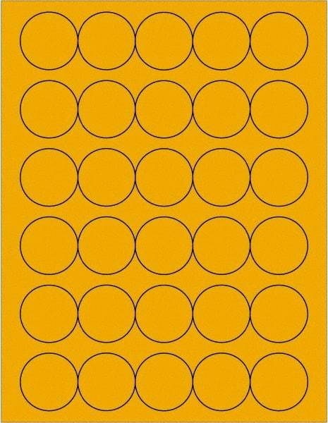 Tape Logic - 1-1/2" Long, Fluorescent Orange Paper Laser Label - For Laser Printers - Americas Industrial Supply