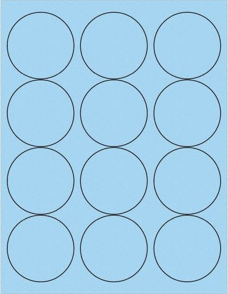 Tape Logic - 2-1/2" Long, Pastel Blue Paper Laser Label - For Laser Printers - Americas Industrial Supply