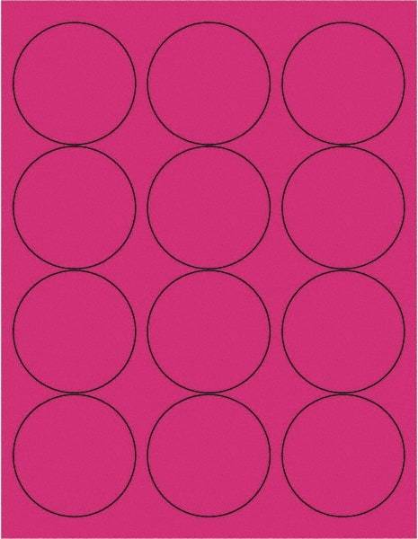 Tape Logic - 2-1/2" Long, Fluorescent Pink Paper Laser Label - For Laser Printers - Americas Industrial Supply